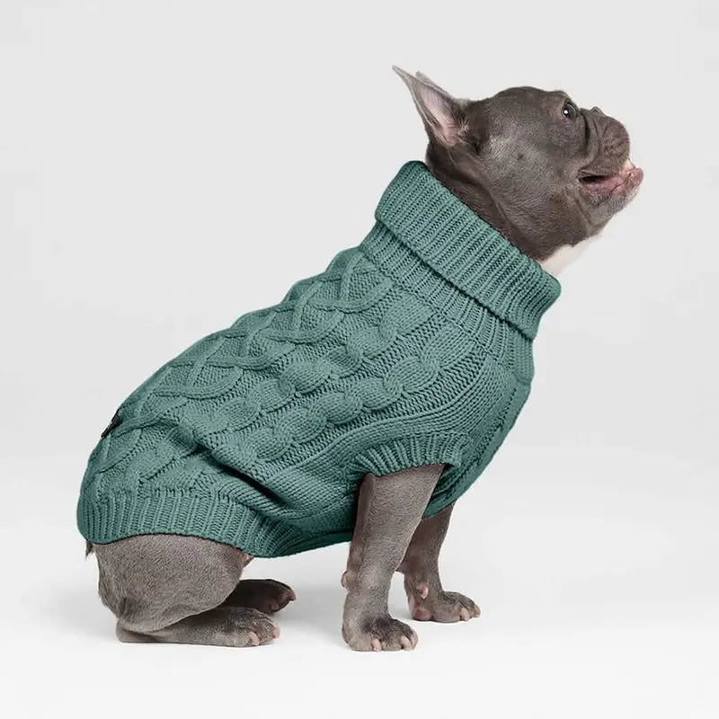 Spark Paws Ultra Soft Knit Dog Sweaters - Premium Cable Knit, Tailored Stretch Fit, Easy-Potty Design, Durable & Functional for French Bulldogs, Pitbulls, Pugs, Bulldogs