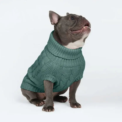 Spark Paws Ultra Soft Knit Dog Sweaters - Premium Cable Knit, Tailored Stretch Fit, Easy-Potty Design, Durable & Functional for French Bulldogs, Pitbulls, Pugs, Bulldogs