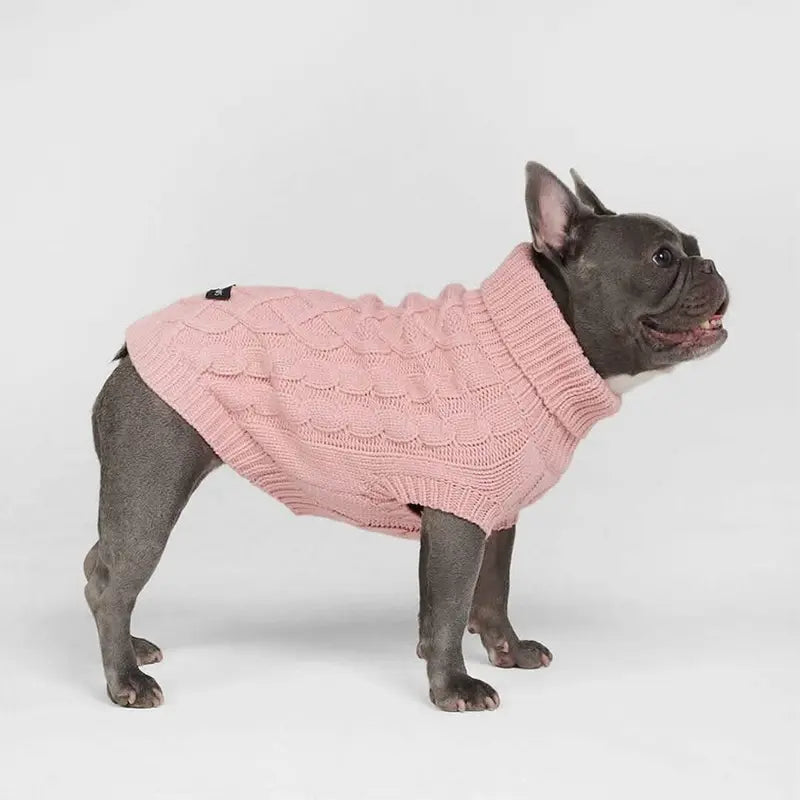 Spark Paws Ultra Soft Knit Dog Sweaters - Premium Cable Knit, Tailored Stretch Fit, Easy-Potty Design, Durable & Functional for French Bulldogs, Pitbulls, Pugs, Bulldogs